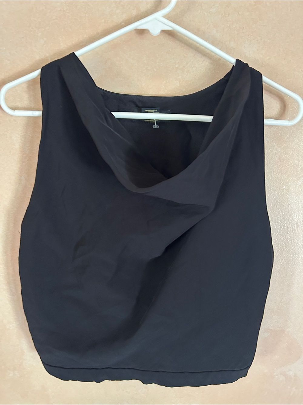 House of Harlow 1960 Black Draped Cowl Neck Camisole size 6 cropped